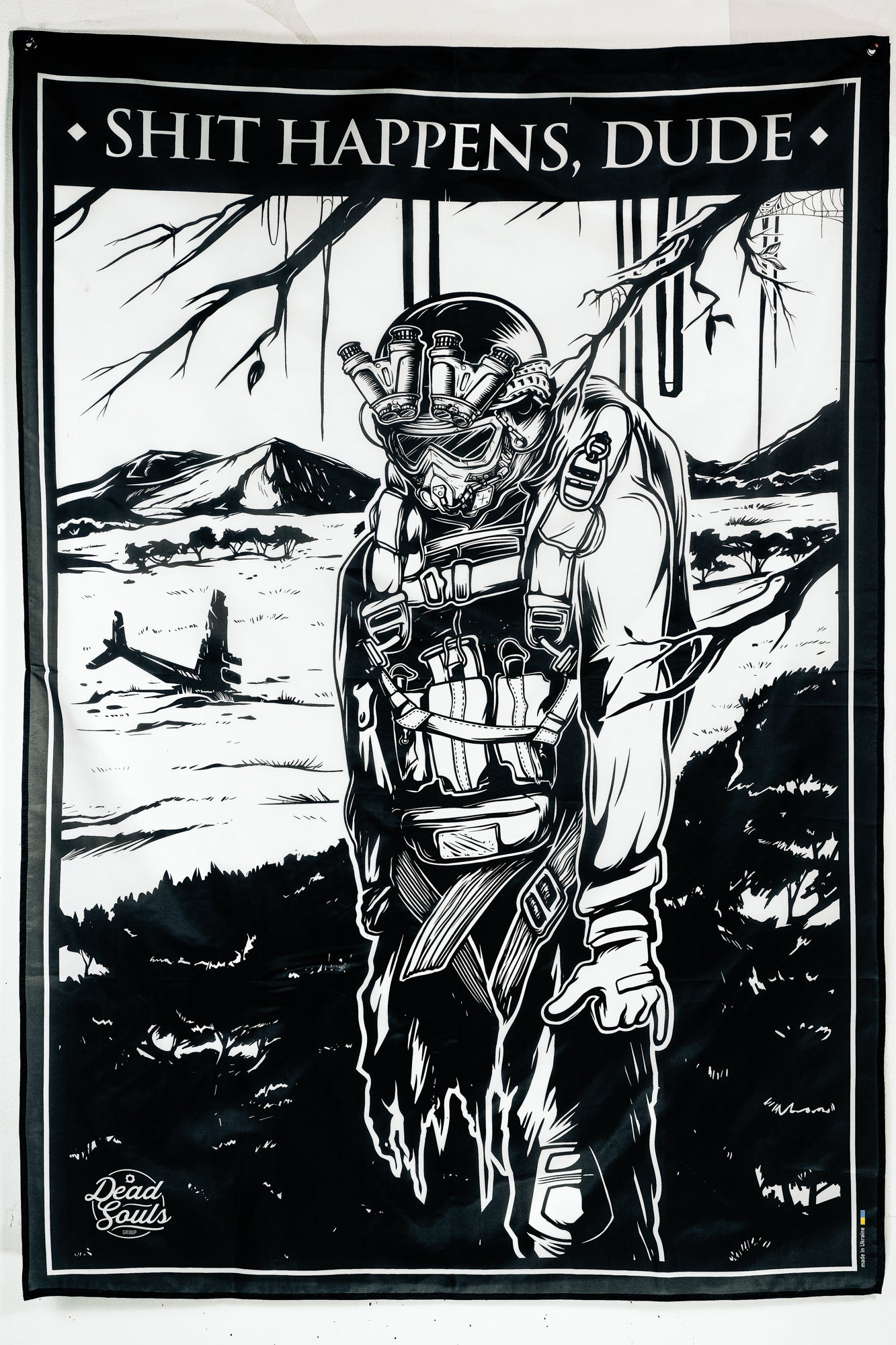 Flag «SHIT HAPPENS» from Dead Souls Group
